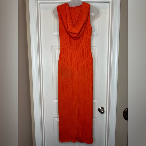 Burnt Orange Hooded Dress - Picture 7 of 10